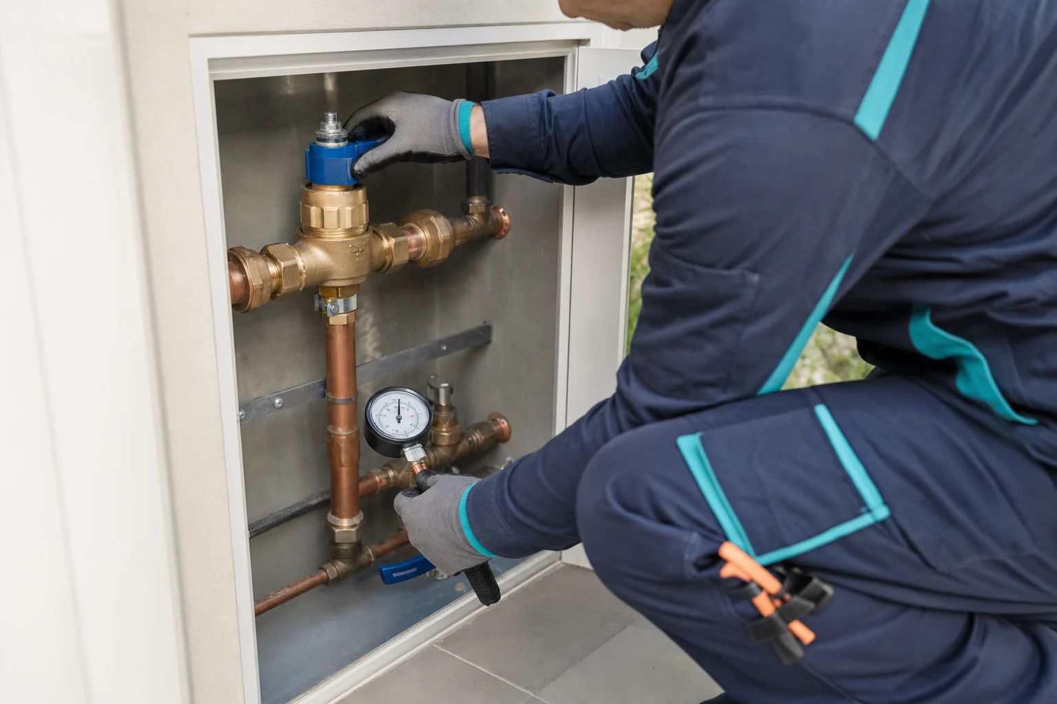 Instalación de válvulas y conexiones sanitarias
